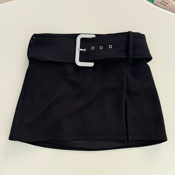 Dolls Kill Belted Mini Skirt with Side Slit - Picture 2 of 3